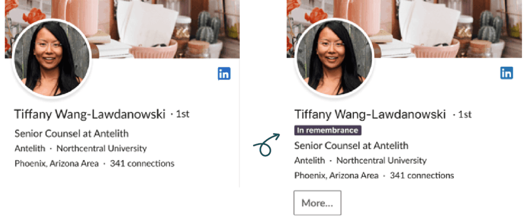 LinkedIn 紀念帳號示例 2